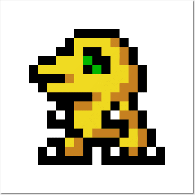 Agumon 8 bits Wall Art by Jawes